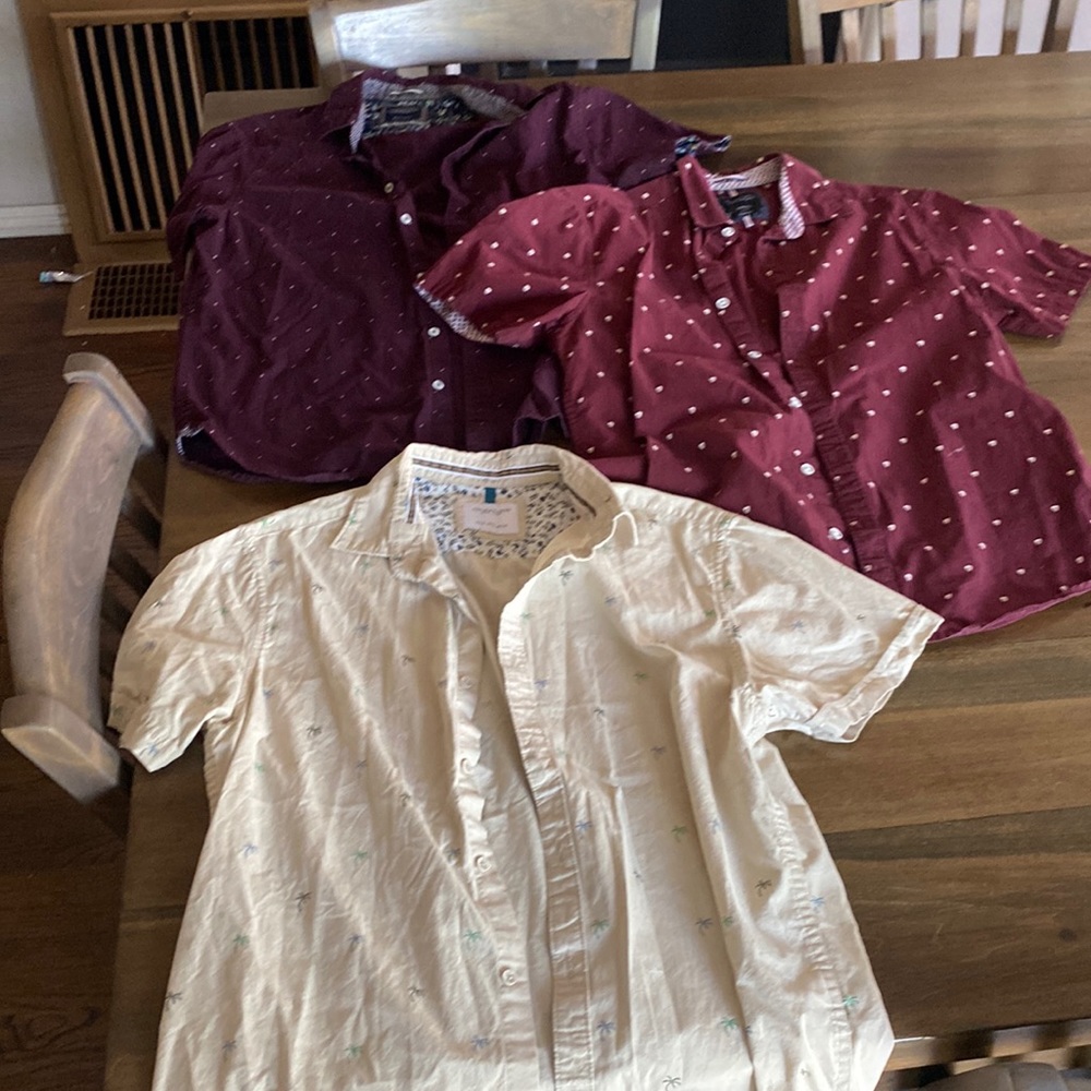 BUNDLE 3 DENIM & FLOWER BUTTON UP SHIRTS